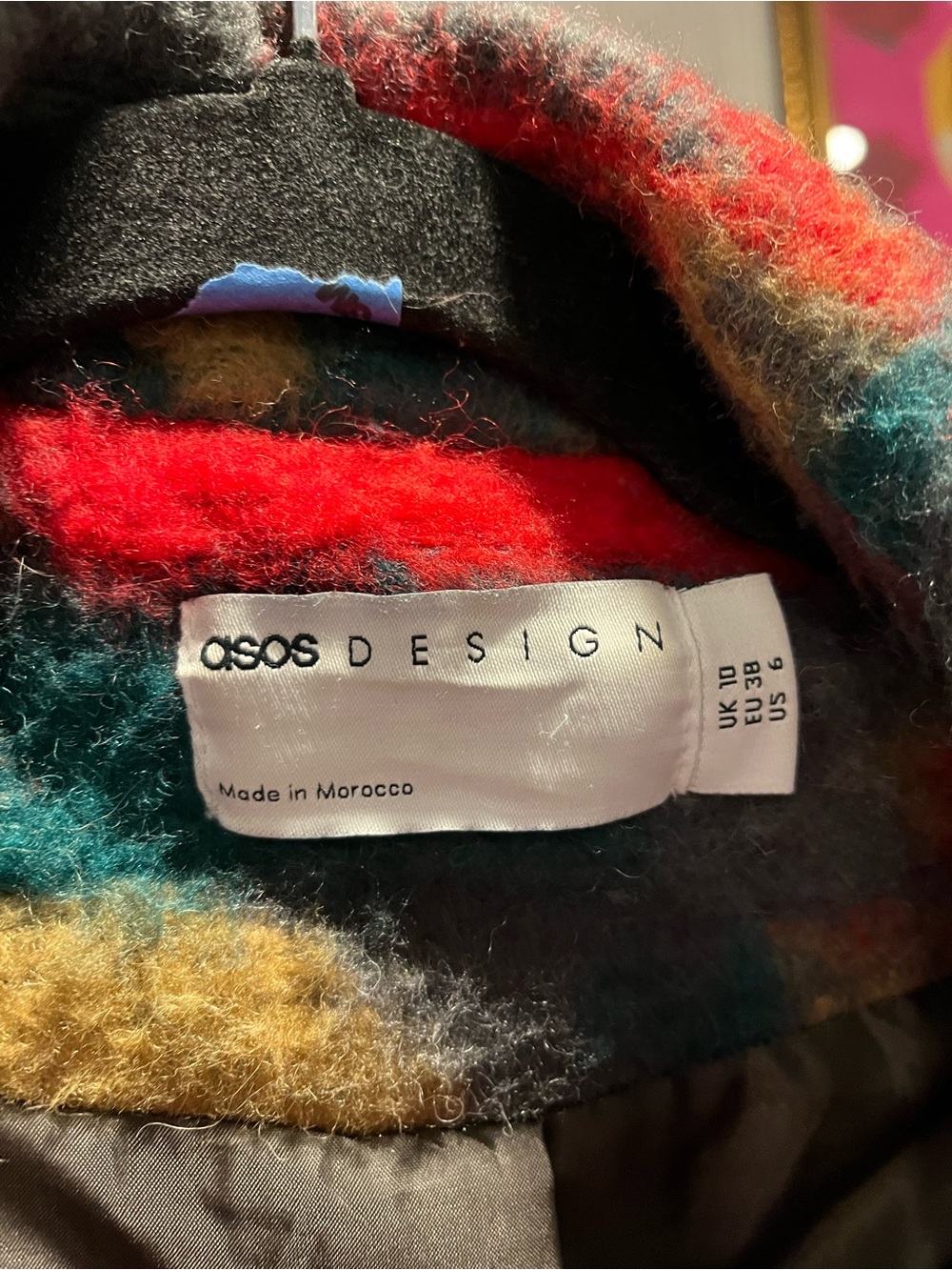 ASOS Oversized Multicolor Patterned Shacket - Green/Red/Gold - Picture 3 of 6